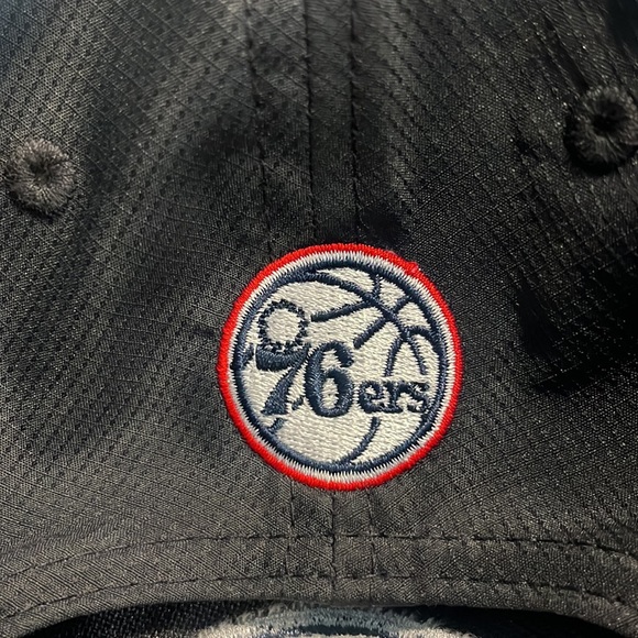 NBA Philadelphia 76ers Philly Sixers Basketball Black Dad Hat Cap Mens Womens - Picture 3 of 4